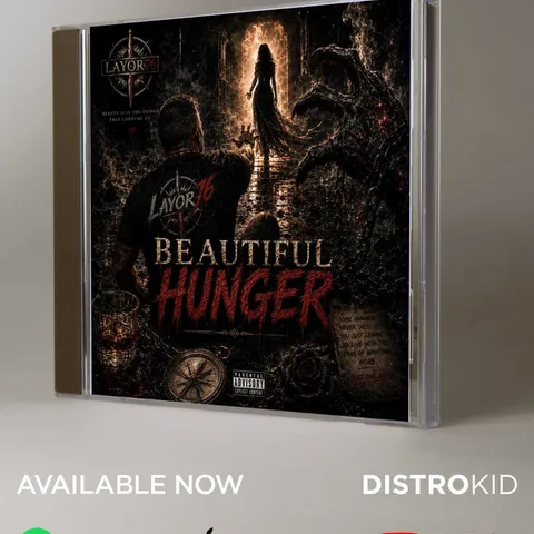 Beautiful Hunger single cover — a hooded figure standing in smoke and firelight
